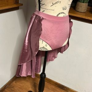 Natalie Dance Wear Rose Pink Ballet High Low Skirt w/ Attached Bottoms